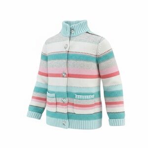 Girls Holiday Sweater Size 5-6. Jeweled Button Down Dual Pocket Sweater